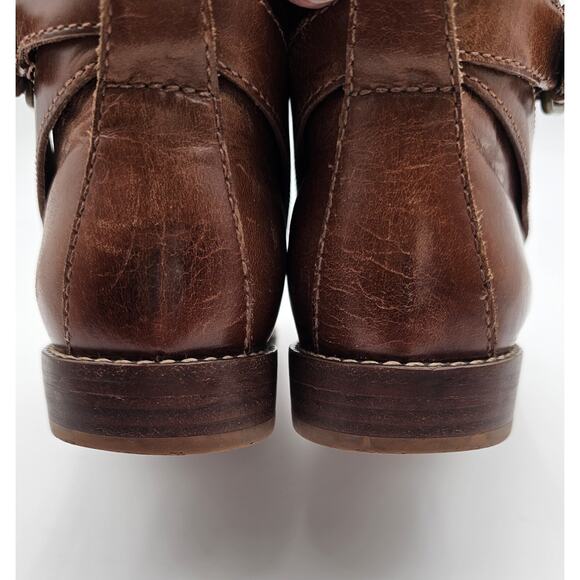 Madewell The Hollis English Saddle Brown Leather Ankle Boots F5108 Size 7 - Picture 7 of 13